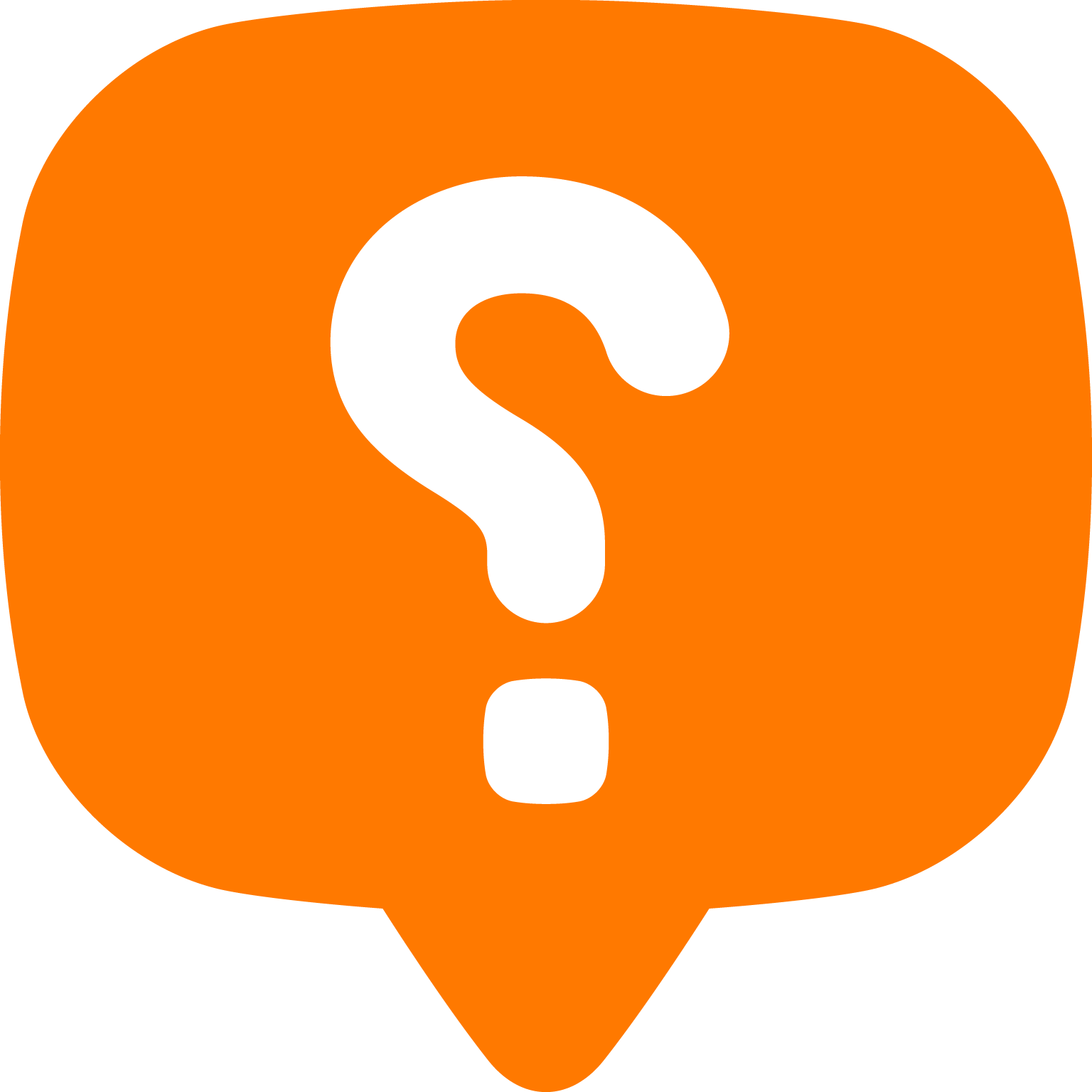 Icon of a question mark inside a speech bubble